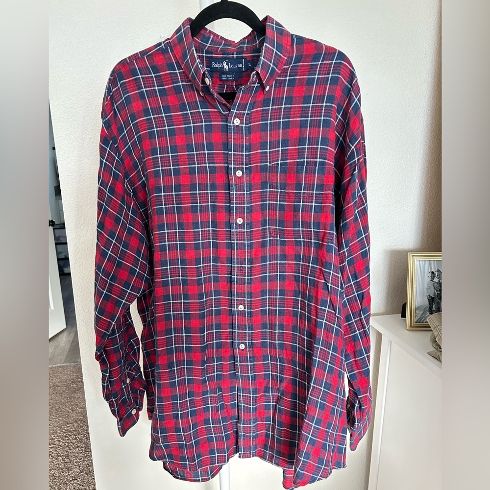 Ralph Lauren Red and Blue Checkered Shirt